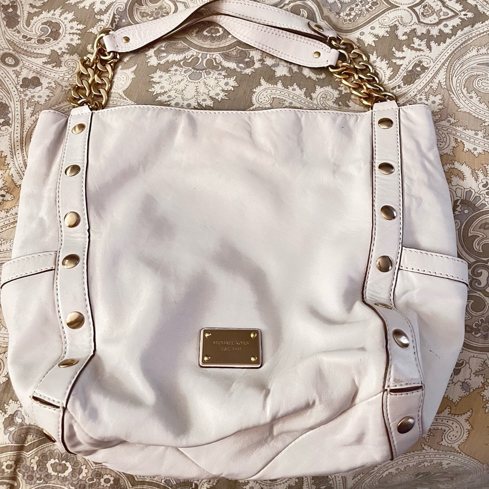 Michael Kors white Leather Shoulder Bag